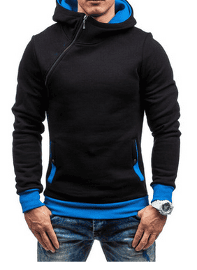 Oblique Zipper Hoodie - Nocturnal Nest