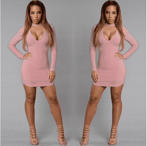 V-collar cocktail dress - Nocturnal Nest