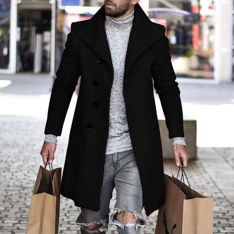 Plaid Men's Coat - Nocturnal Nest