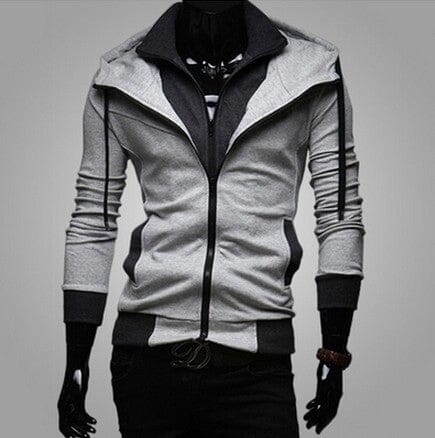 Double Layer Zipper Hoodie Hoodie Nocturnal nest Light grey M