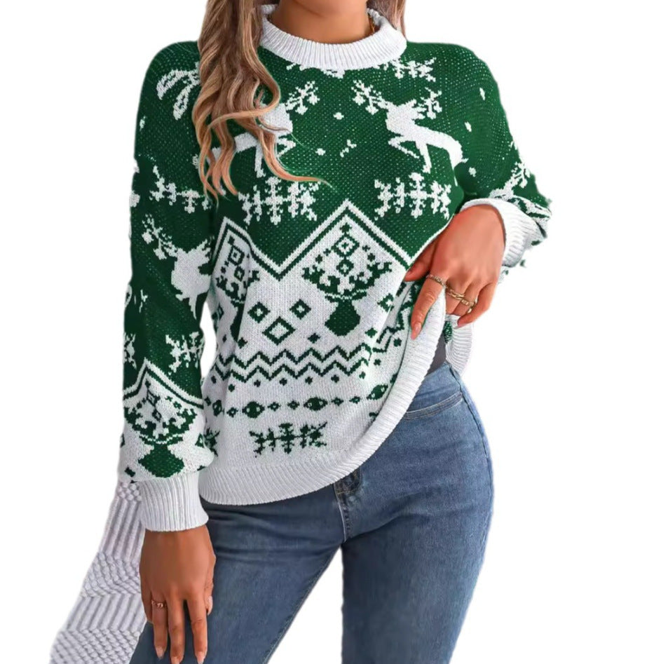 Women's Christmas Deer Knitted Sweater