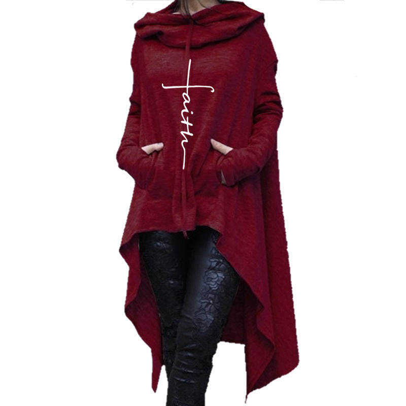 Long embroidered hooded sweater - Nocturnal Nest