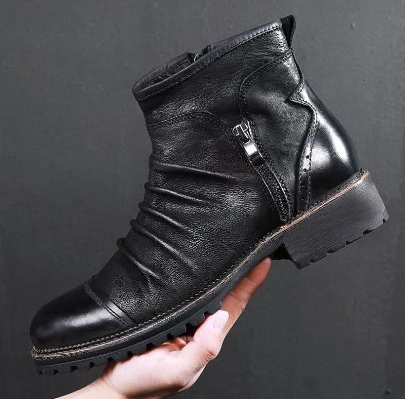 Men PU Leather Boots - Nocturnal Nest