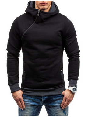 Oblique Zipper Hoodie - Nocturnal Nest