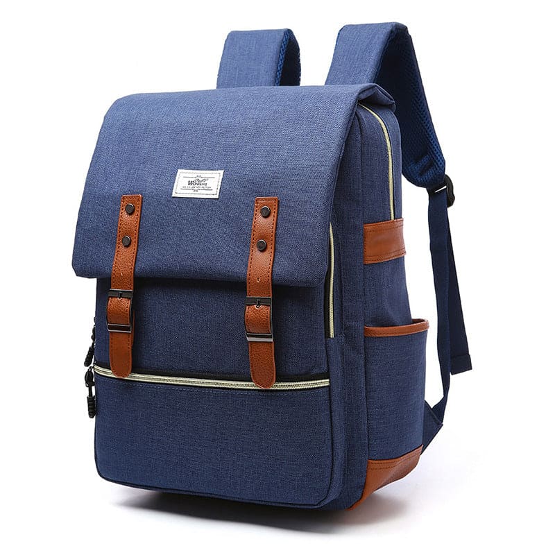 Unisex Canvas Backpack with USB Charging Port