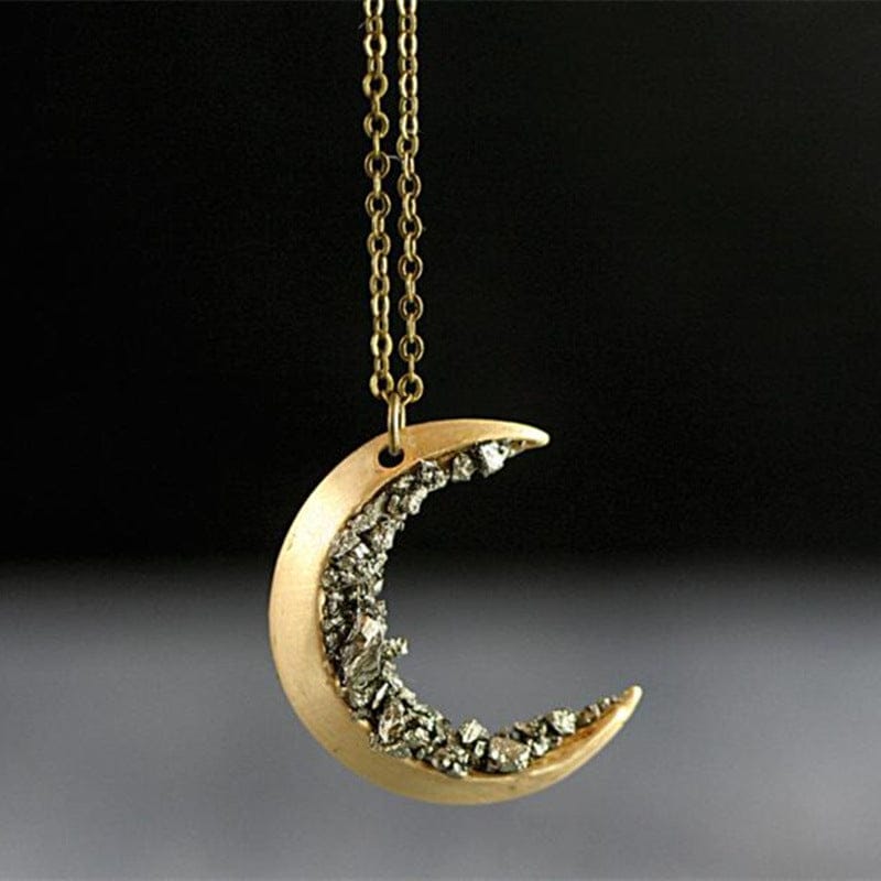 Gold Crescent Necklace