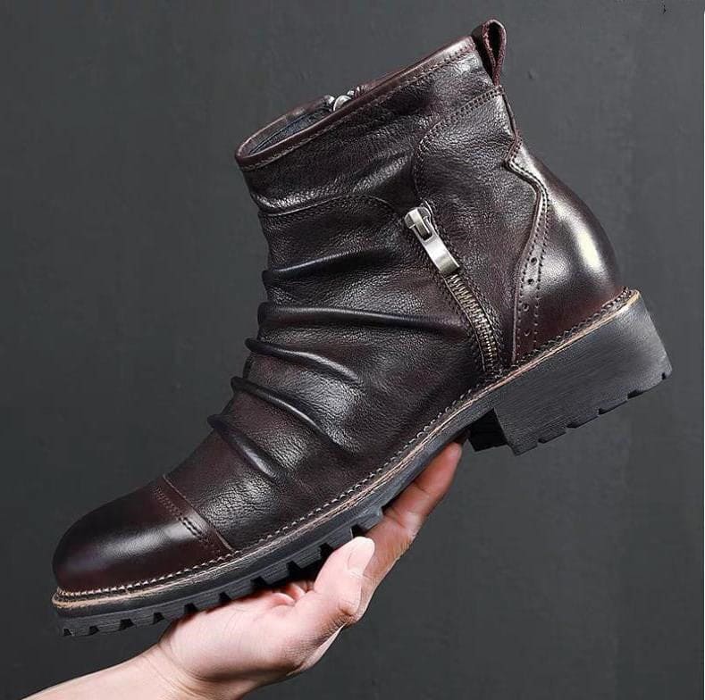 Men PU Leather Boots - Nocturnal Nest