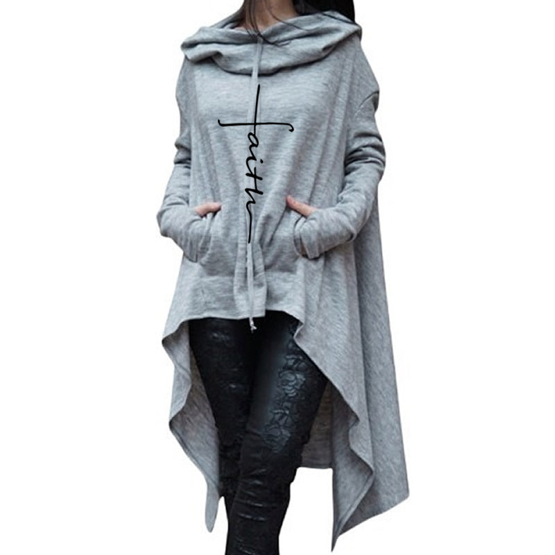 Long embroidered hooded sweater - Nocturnal Nest