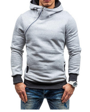 Oblique Zipper Hoodie - Nocturnal Nest