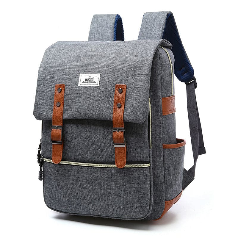 Unisex Canvas Backpack with USB Charging Port