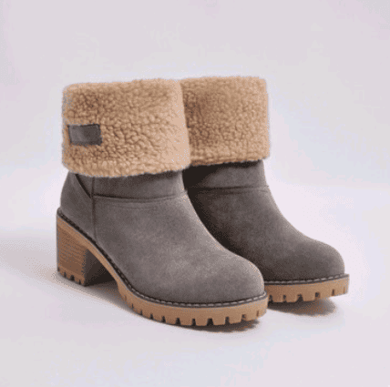 Women minimalistic Faux Suede Winter Boots - Nocturnal Nest