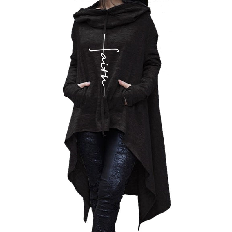 Long embroidered hooded sweater - Nocturnal Nest