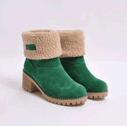 Women minimalistic Faux Suede Winter Boots - Nocturnal Nest