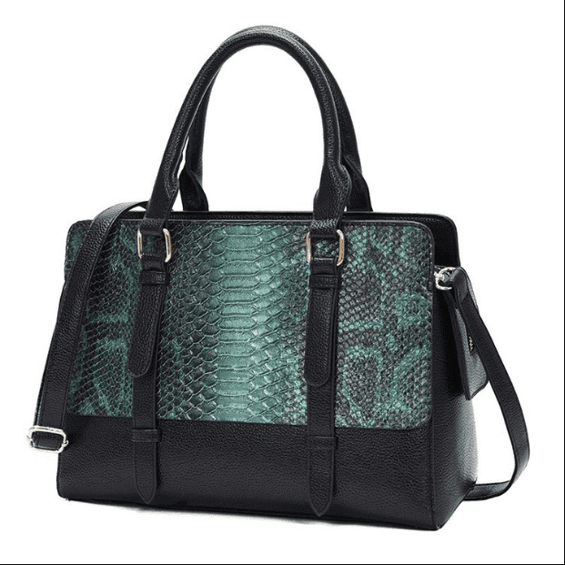 Snake-print Handbag