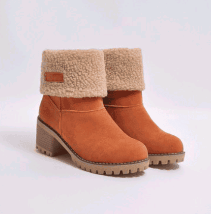 Women minimalistic Faux Suede Winter Boots - Nocturnal Nest