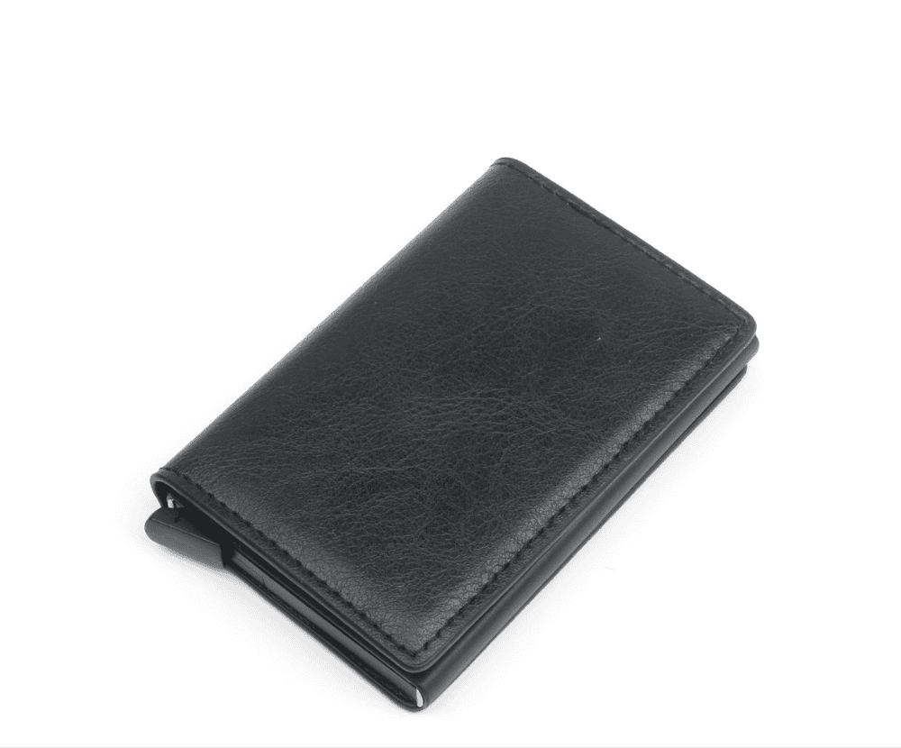 Automatic pop-up leather card holder - Nocturnal Nest