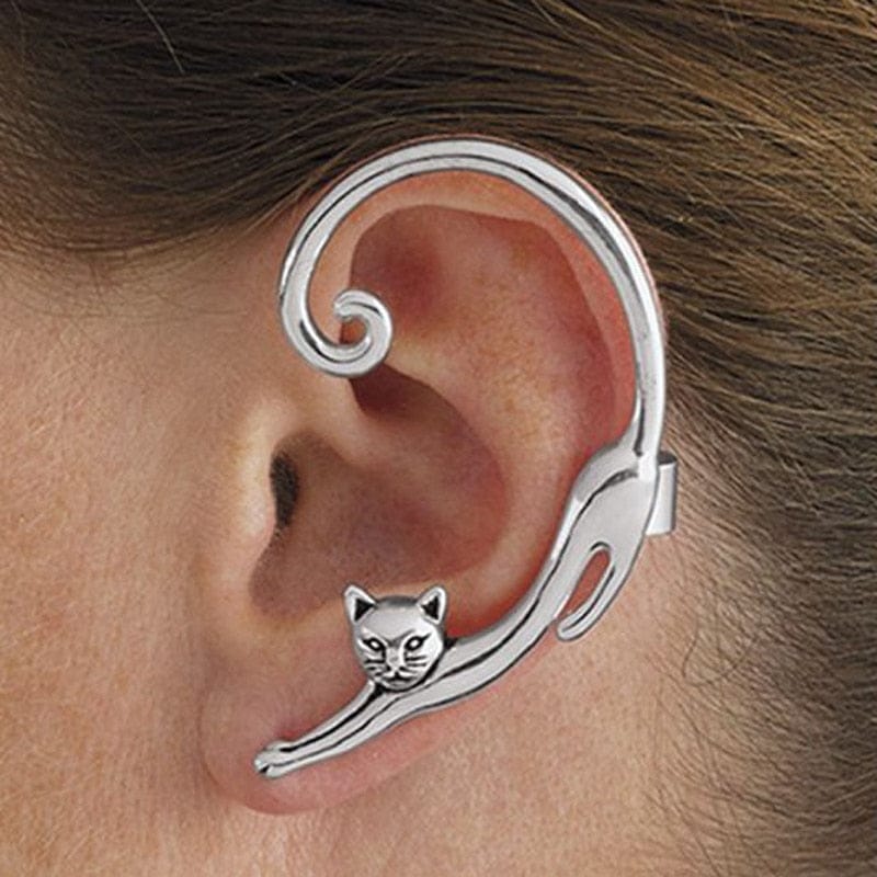 Punk Style Cat Post Earrings