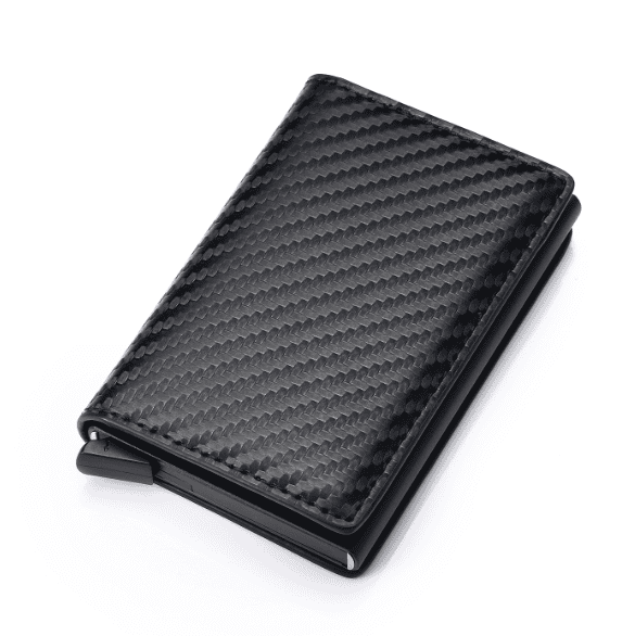 Automatic pop-up leather card holder - Nocturnal Nest