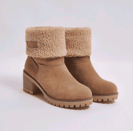 Women minimalistic Faux Suede Winter Boots - Nocturnal Nest