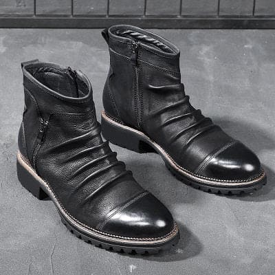 Men PU Leather Boots - Nocturnal Nest