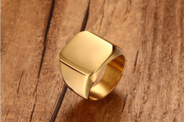 Titanium Steel Signet Ring