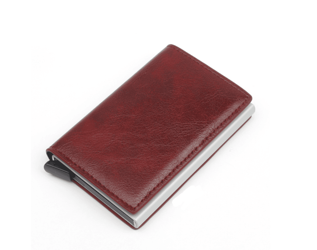 Automatic pop-up leather card holder - Nocturnal Nest