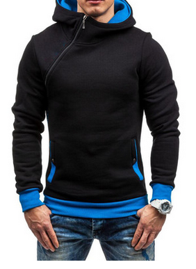 Oblique Zipper Hoodie - Nocturnal Nest