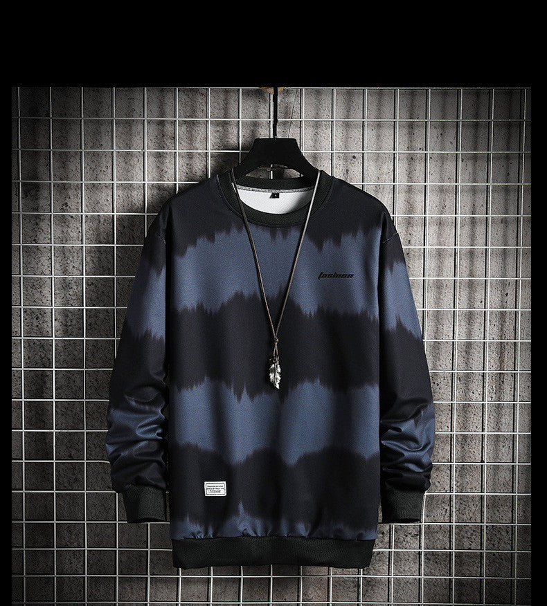 Two-tone Casual Men's Sweater - Nocturnal Nest