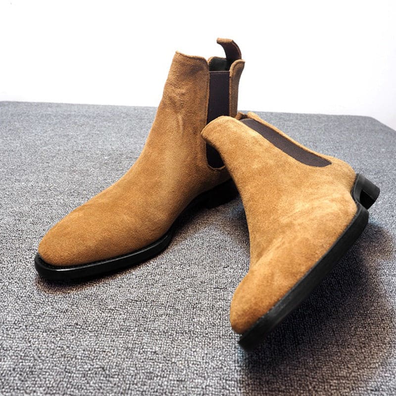 Men's Faux Deerskin Chelsea Boots - Nocturnal Nest