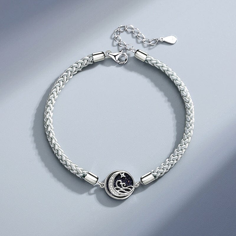 Sterling Silver Bracelet Nocturnal nest White gold for Her 